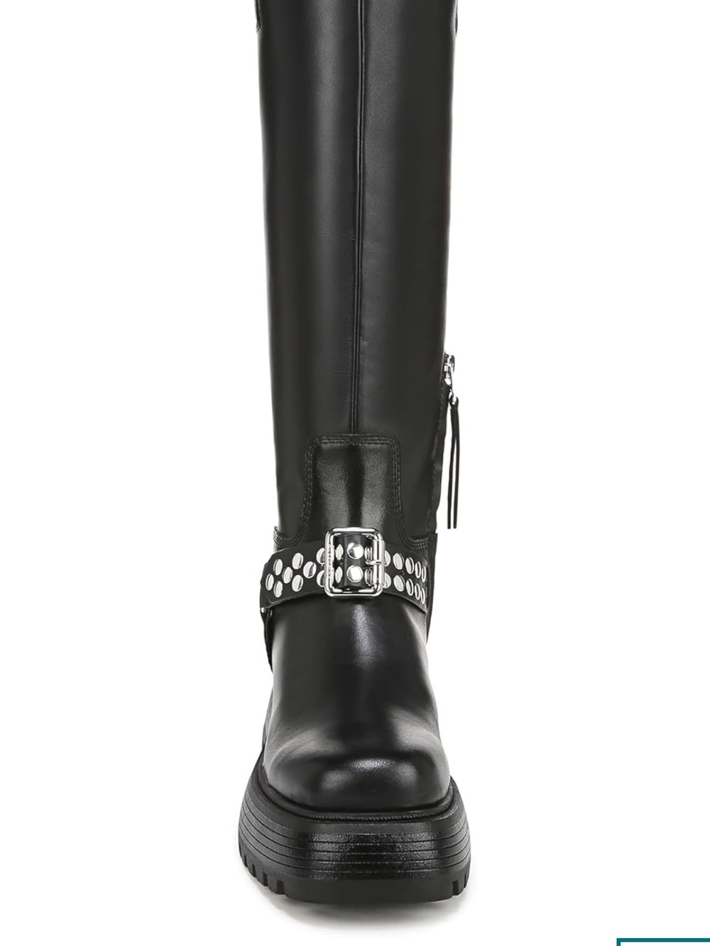 Circus by Sam Edelman Black Studded Knee-High Buckle Boot